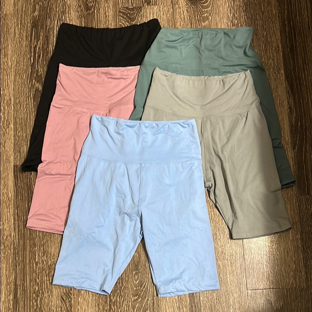 Amazon 5 pc set Women's Multi-Color High-Waisted Shorts